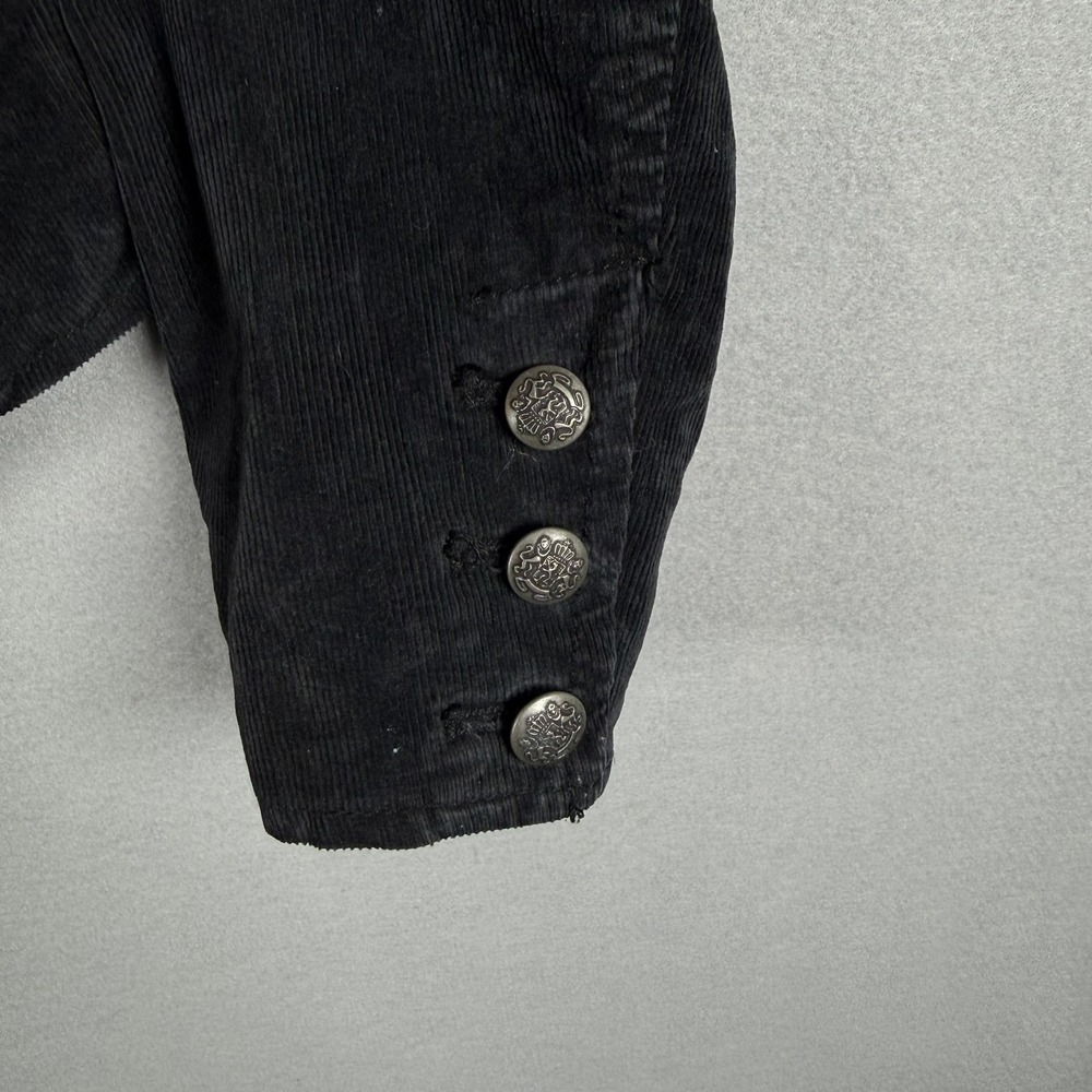 Free People Womens S Byron Corduroy Blazer Black Dark Academia Indie Boho - Picture 8 of 10